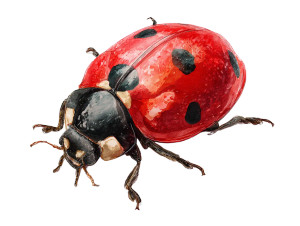 Ladybug Painting V2 Vinyl Car Decal Sticker – Waterproof & UV-Resistant 6.1866666666666665"