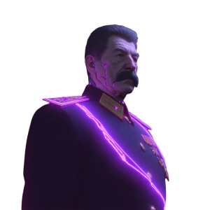 Cyborg Stalin Vinyl Car Decal Sticker – Waterproof & UV-Resistant 6.826666666666667"