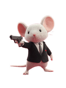 Mouse 007 Vinyl Car Decal Sticker – Waterproof & UV-Resistant 4.1066666666666665"