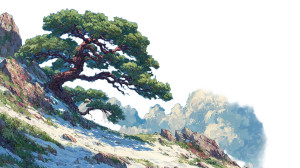 Snowy Pine Trees Vinyl Car Decal Sticker – Waterproof & UV-Resistant 5.4