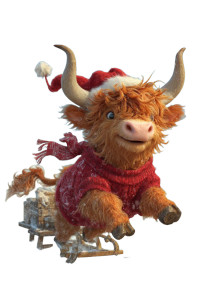 Highland Cow Santa Vinyl Car Decal Sticker – Waterproof & UV-Resistant 4.373333333333333" Highland Cow Santa Vinyl Car Decal Sticker – Waterproof & UV-Resistant 4.373333333333333"