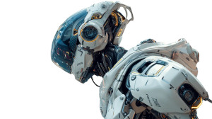 Futuristic Robot V16 Vinyl Car Decal Sticker – Waterproof & UV-Resistant 2.72"