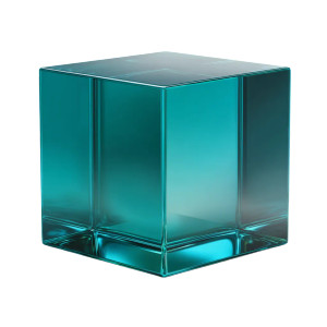 Teal Glass Cube Vinyl Car Decal Sticker – Waterproof & UV-Resistant 6.826666666666667"