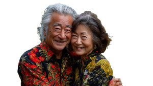 Happy Japanese Couple V2 Vinyl Car Decal Sticker – Waterproof & UV-Resistant 5.4