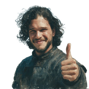 Jon Snow Beach Vinyl Car Decal Sticker – Waterproof & UV-Resistant 6.826666666666667"