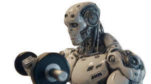 Gym Training Robot Vinyl Car Decal Sticker – Waterproof & UV-Resistant 5.4