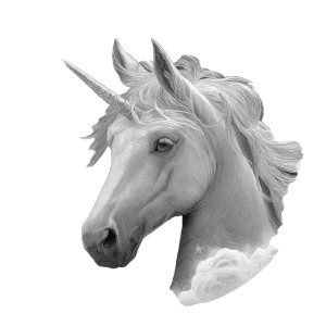 Whimsical Unicorn Portrait Vinyl Car Decal Sticker – Waterproof & UV-Resistant 6.826666666666667"