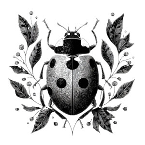 Stylized Ladybug Vinyl Car Decal Sticker – Waterproof & UV-Resistant 3.4133333333333336"