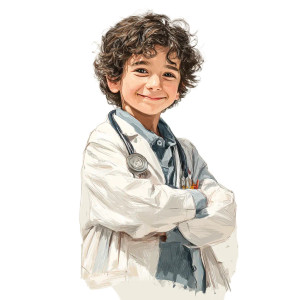 Child Doctor Vinyl Car Decal Sticker – Waterproof & UV-Resistant 3.4133333333333336"