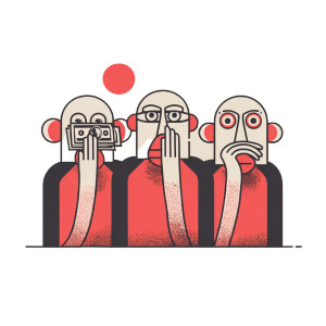 Modern Wise Monkeys Vinyl Car Decal Sticker – Waterproof & UV-Resistant 6.826666666666667"