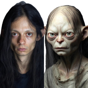 Gollum Unadorned Vinyl Car Decal Sticker – Waterproof & UV-Resistant 3.4133333333333336"