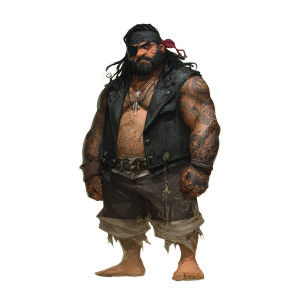 Pirate Character V4 Vinyl Car Decal Sticker – Waterproof & UV-Resistant 6.826666666666667"