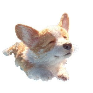 Swimming Corgi V3 Vinyl Car Decal Sticker – Waterproof & UV-Resistant 3.4133333333333336"