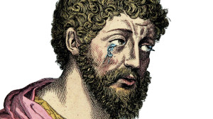 Marcus Aurelius Crying Vinyl Car Decal Sticker – Waterproof & UV-Resistant 5.4