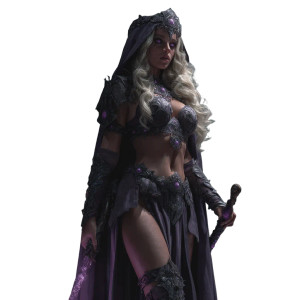 Drow Queen Vinyl Car Decal Sticker – Waterproof & UV-Resistant 6.826666666666667"