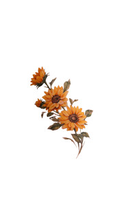 Sunflower Rib Tattoo Vinyl Car Decal Sticker – Waterproof & UV-Resistant 4.8533333333333335"