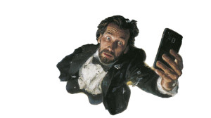 Falling Selfie Villain Vinyl Car Decal Sticker – Waterproof & UV-Resistant 2.72"