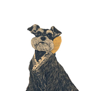 Japanese Schnauzer Vinyl Car Decal Sticker – Waterproof & UV-Resistant 6.826666666666667"