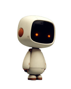 Futuristic Small Robot Vinyl Car Decal Sticker – Waterproof & UV-Resistant 4.0"
