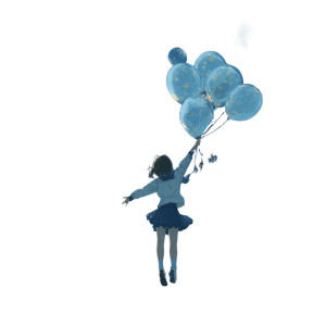 Floating Girl Balloons Vinyl Car Decal Sticker – Waterproof & UV-Resistant 3.4133333333333336" Floating Girl Balloons Vinyl Car Decal Sticker – Waterproof & UV-Resistant 3.4133333333333336"