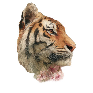 Watercolour Tiger Vinyl Car Decal Sticker – Waterproof & UV-Resistant 6.826666666666667"