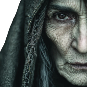 Old Witch V2 Vinyl Car Decal Sticker – Waterproof & UV-Resistant 3.4133333333333336"