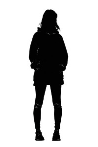 Silhouette Of Girl Vinyl Car Decal Sticker – Waterproof & UV-Resistant 8.96"