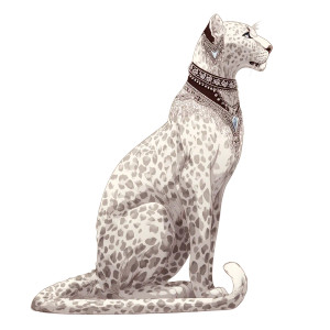 Art Deco Leopard Vinyl Car Decal Sticker – Waterproof & UV-Resistant 6.826666666666667"
