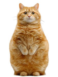 Upright Orange Tabby Vinyl Car Decal Sticker – Waterproof & UV-Resistant 4.1066666666666665"