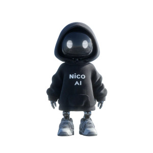 Nico Ai Robot Vinyl Car Decal Sticker – Waterproof & UV-Resistant 6.826666666666667"