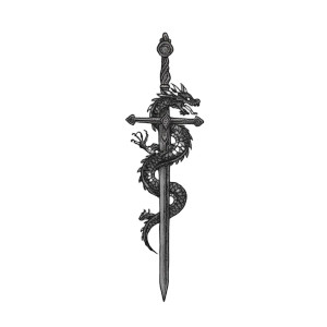 Dragon Sword Tattoo V3 Vinyl Car Decal Sticker – Waterproof & UV-Resistant 3.4133333333333336" Dragon Sword Tattoo V3 Vinyl Car Decal Sticker – Waterproof & UV-Resistant 3.4133333333333336"