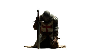 Kneeling Templar Knight V2 Vinyl Car Decal Sticker – Waterproof & UV-Resistant 2.72"