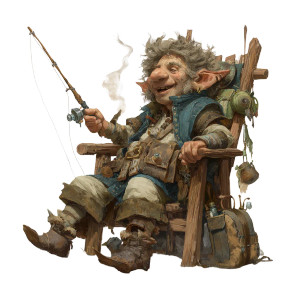 High Halfling Fisherman Vinyl Car Decal Sticker – Waterproof & UV-Resistant 3.4133333333333336"