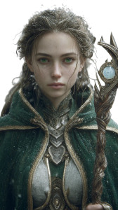 Elven Druid Portrait V3 Vinyl Car Decal Sticker – Waterproof & UV-Resistant 9.706666666666667"