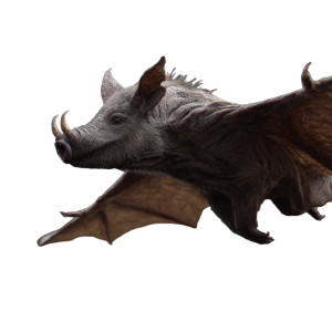 Bat-Warthog Hybrid Vinyl Car Decal Sticker – Waterproof & UV-Resistant 3.4133333333333336"