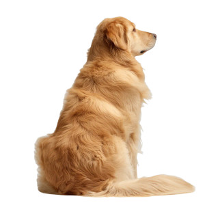 Golden Retriever Sitting V5 Vinyl Car Decal Sticker – Waterproof & UV-Resistant 6.826666666666667"