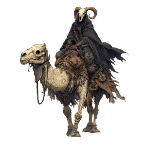 Dark Rider On Camel Vinyl Car Decal Sticker – Waterproof & UV-Resistant 6.826666666666667"