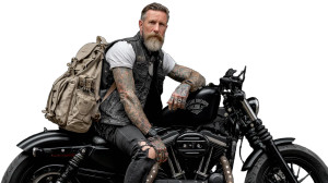 Rebellious Biker Vinyl Car Decal Sticker – Waterproof & UV-Resistant 5.4