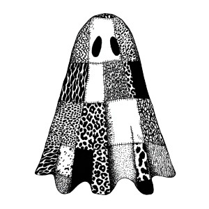 Patchwork Ghost Vinyl Car Decal Sticker – Waterproof & UV-Resistant 3.4133333333333336" Patchwork Ghost Vinyl Car Decal Sticker – Waterproof & UV-Resistant 3.4133333333333336"