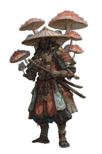 Fungi Samurai Vinyl Car Decal Sticker – Waterproof & UV-Resistant 8.96"