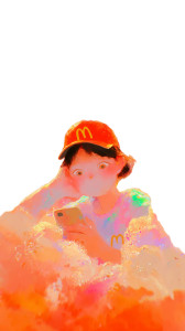 Dreamy Mcdonald'S Girl Vinyl Car Decal Sticker – Waterproof & UV-Resistant 9.706666666666667"