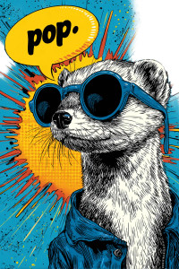 Cool Weasel Vinyl Car Decal Sticker – Waterproof & UV-Resistant 8.96"