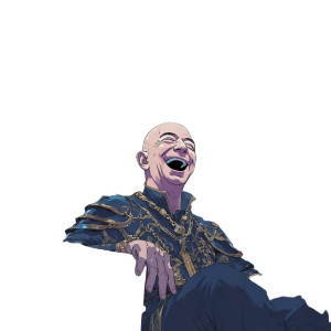 Evil Elf Wizard Bezos Vinyl Car Decal Sticker – Waterproof & UV-Resistant 3.4133333333333336"