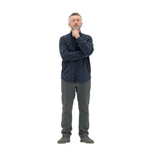 Worried Man V3 Vinyl Car Decal Sticker – Waterproof & UV-Resistant 3.4133333333333336"