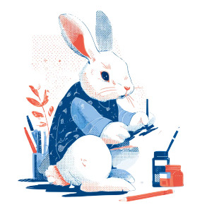 Illustrating Rabbit Vinyl Car Decal Sticker – Waterproof & UV-Resistant 3.4133333333333336" Illustrating Rabbit Vinyl Car Decal Sticker – Waterproof & UV-Resistant 3.4133333333333336"
