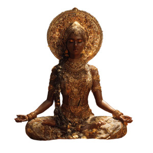 Goddess Lakshmi Animation Vinyl Car Decal Sticker – Waterproof & UV-Resistant 3.4133333333333336"