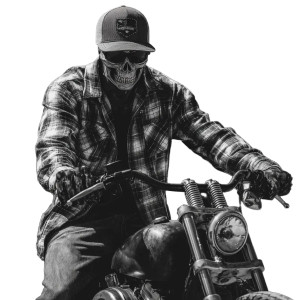 Ghost Rider Biker V2 Vinyl Car Decal Sticker – Waterproof & UV-Resistant 3.4133333333333336"