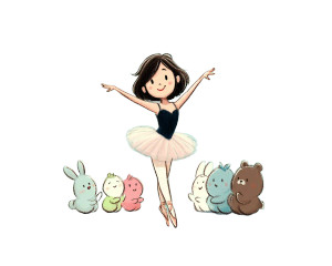 Joyful Ballet Dancer Vinyl Car Decal Sticker – Waterproof & UV-Resistant 3.2"