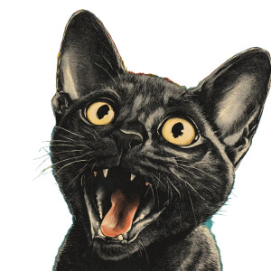 Retro Cat Movie Vinyl Car Decal Sticker – Waterproof & UV-Resistant 3.4133333333333336"