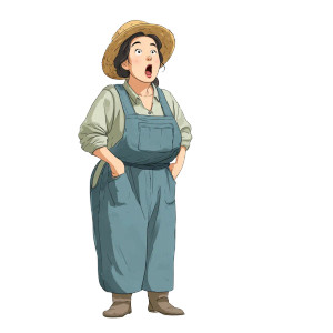 Surprised Korean Farmer Vinyl Car Decal Sticker – Waterproof & UV-Resistant 6.826666666666667"